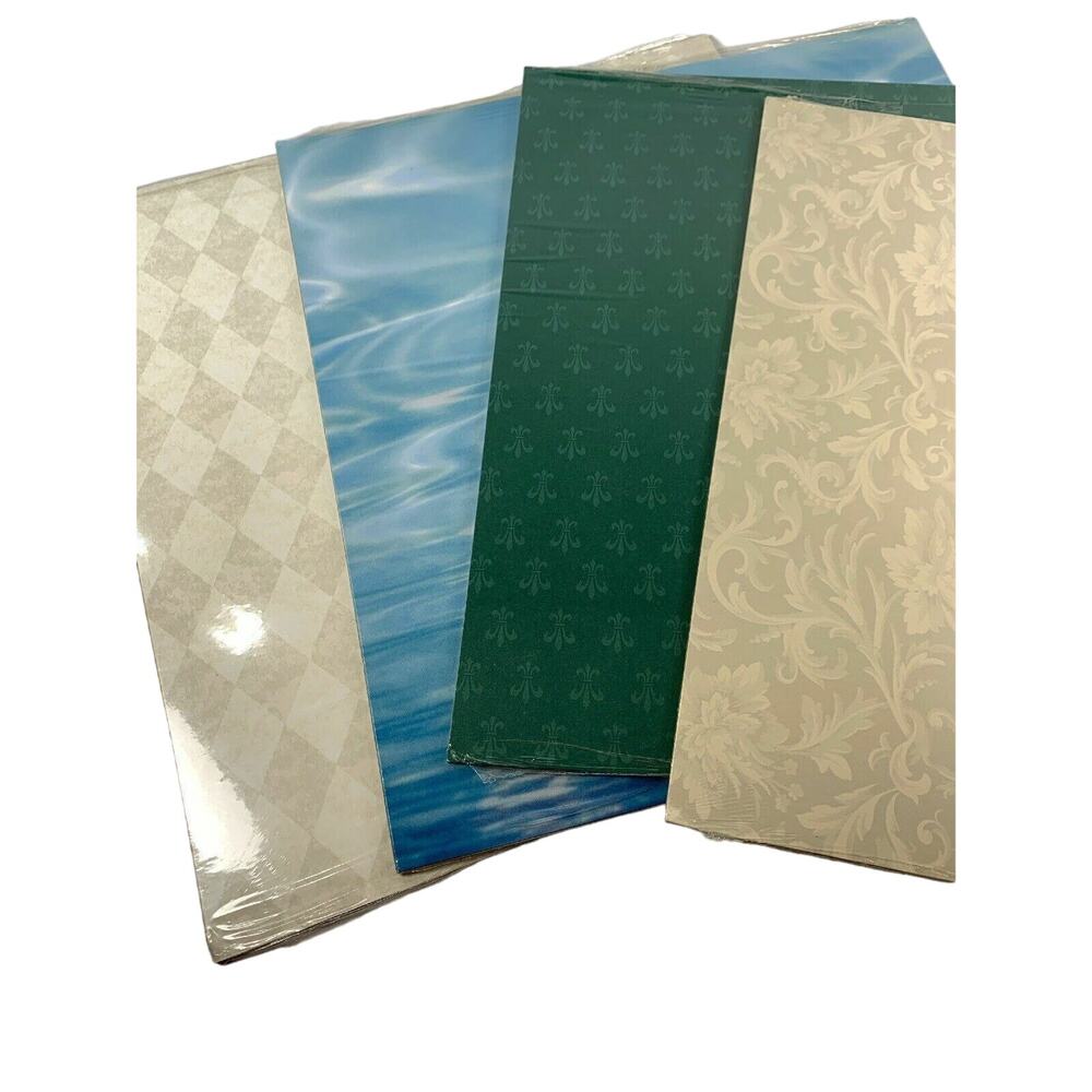 Hallmark Decorative Papers 4 Packs of 8 Pages 2 Designs in Each Scrapbooking New